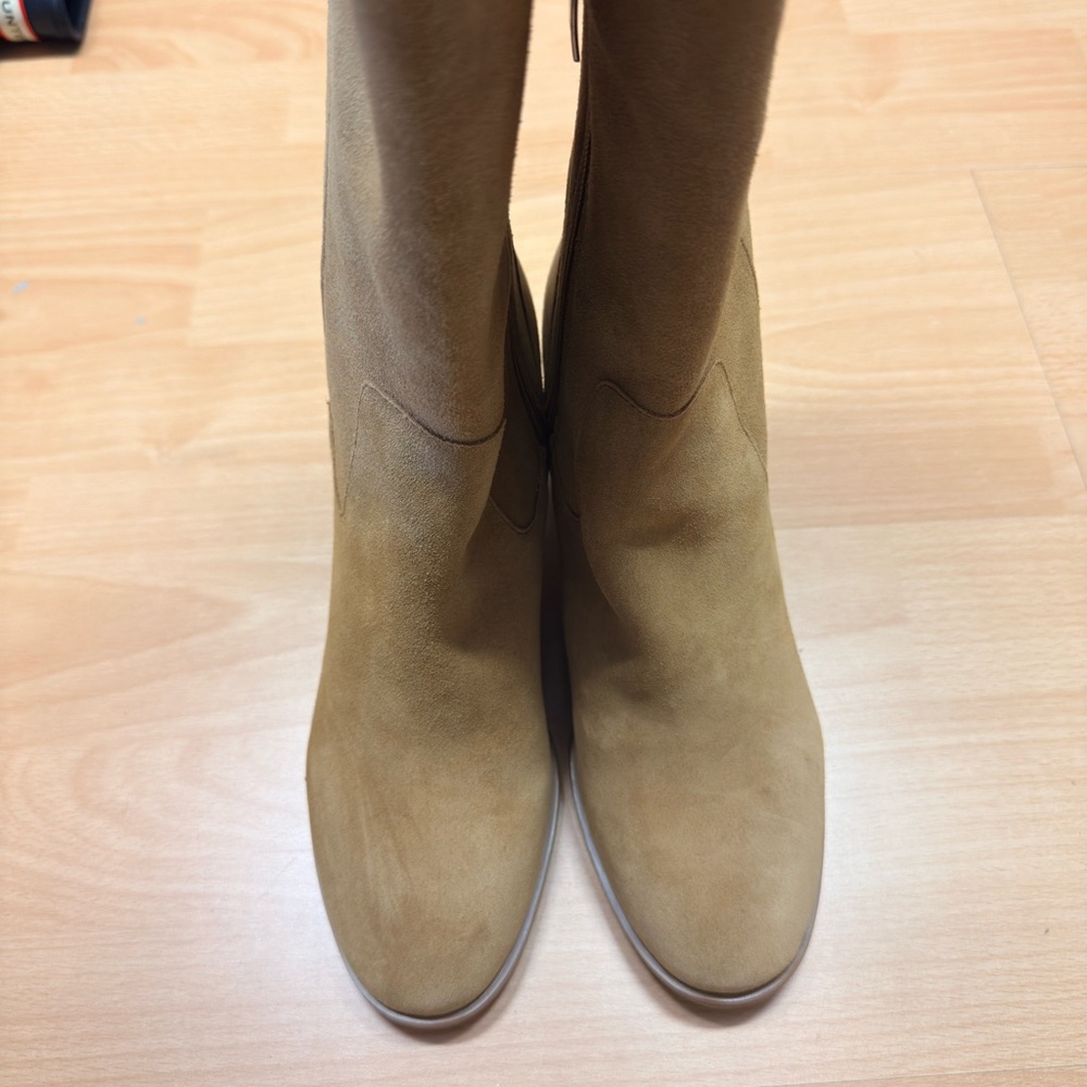 Women's Tan Suede over the knee Boots -Stylish Everyday Comfort from Marc Fisher